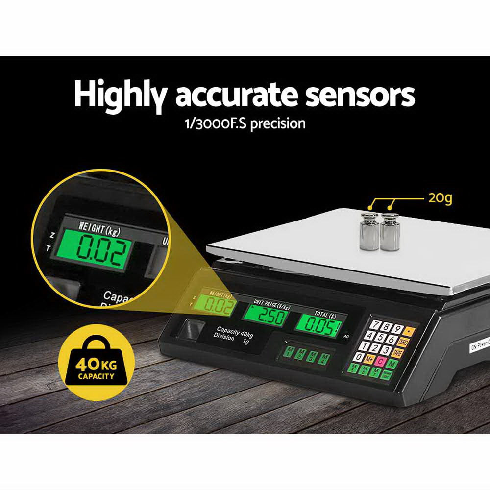 eMAJIN Scales Digital Kitchen 40KG Weighing Scales Shop Market LCD Does not apply