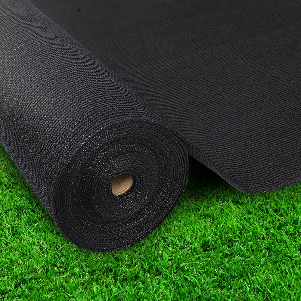 Instahut 70% UV Sun Shade Cloth Shadecloth Sail Roll Mesh Garden Outdoor 3.66x30m Black Instahut