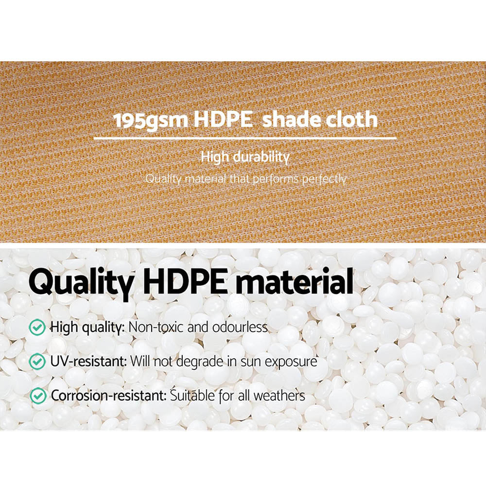 Instahut Shade Cloth Shadecloth Sail Sun Roll Mesh Outdoor 90% UV 3.66x30m Instahut