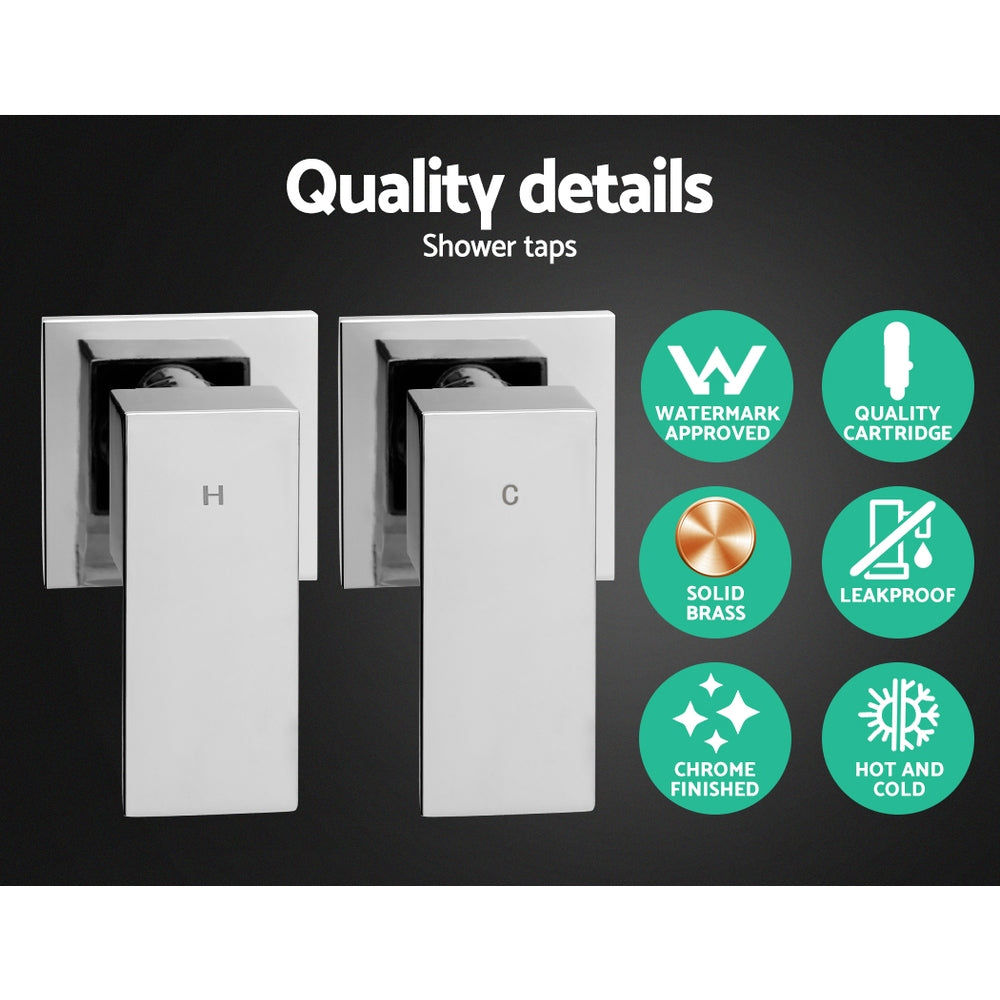 Cefito WElS 8'' Rain Shower Head Taps Square High Pressure Wall Arm DIY Chrome freeshipping - Awezingly