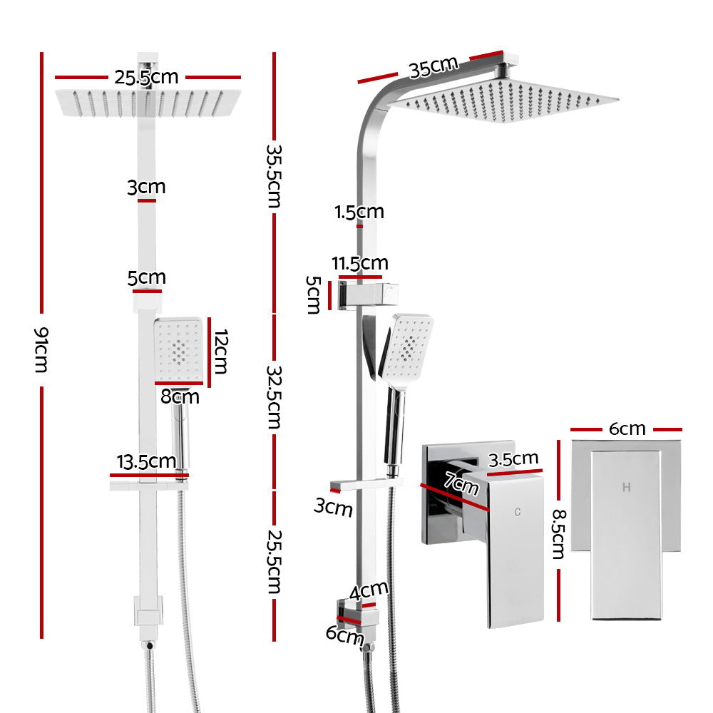 Cefito WELS 10'' Rain Shower Head Taps Round Handheld High Pressure Wall Chrome freeshipping - Awezingly