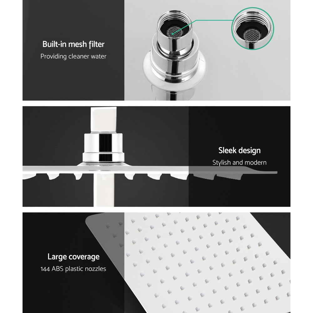 Cefito WELS 10'' Rain Shower Head Taps Round Handheld High Pressure Wall Chrome freeshipping - Awezingly