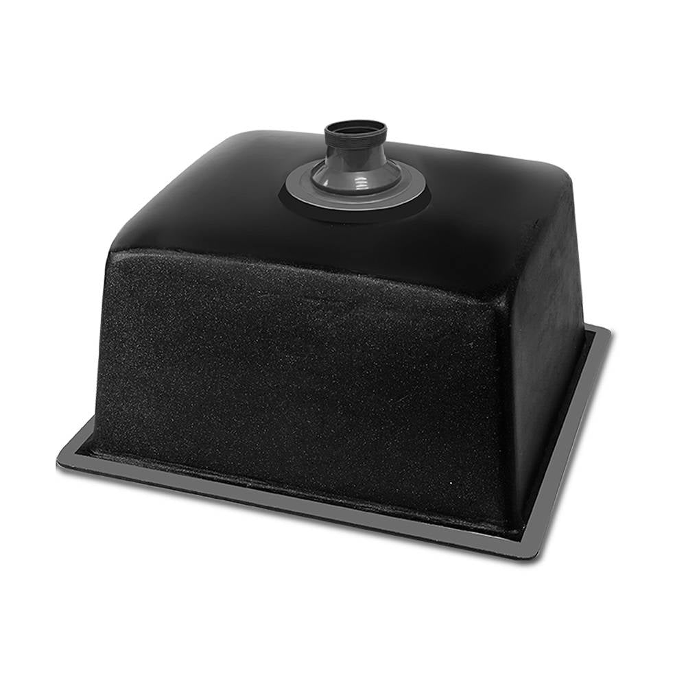Cefito Stone Kitchen Sink 460X410MM Granite Under/Topmount Basin Bowl Laundry Black freeshipping - Awezingly