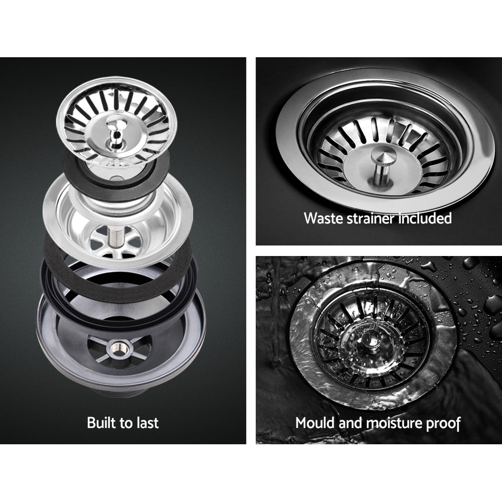 Cefito Stone Kitchen Sink 570x500MM Granite Under or Topmount Basin Bowl Laundry Black freeshipping - Awezingly