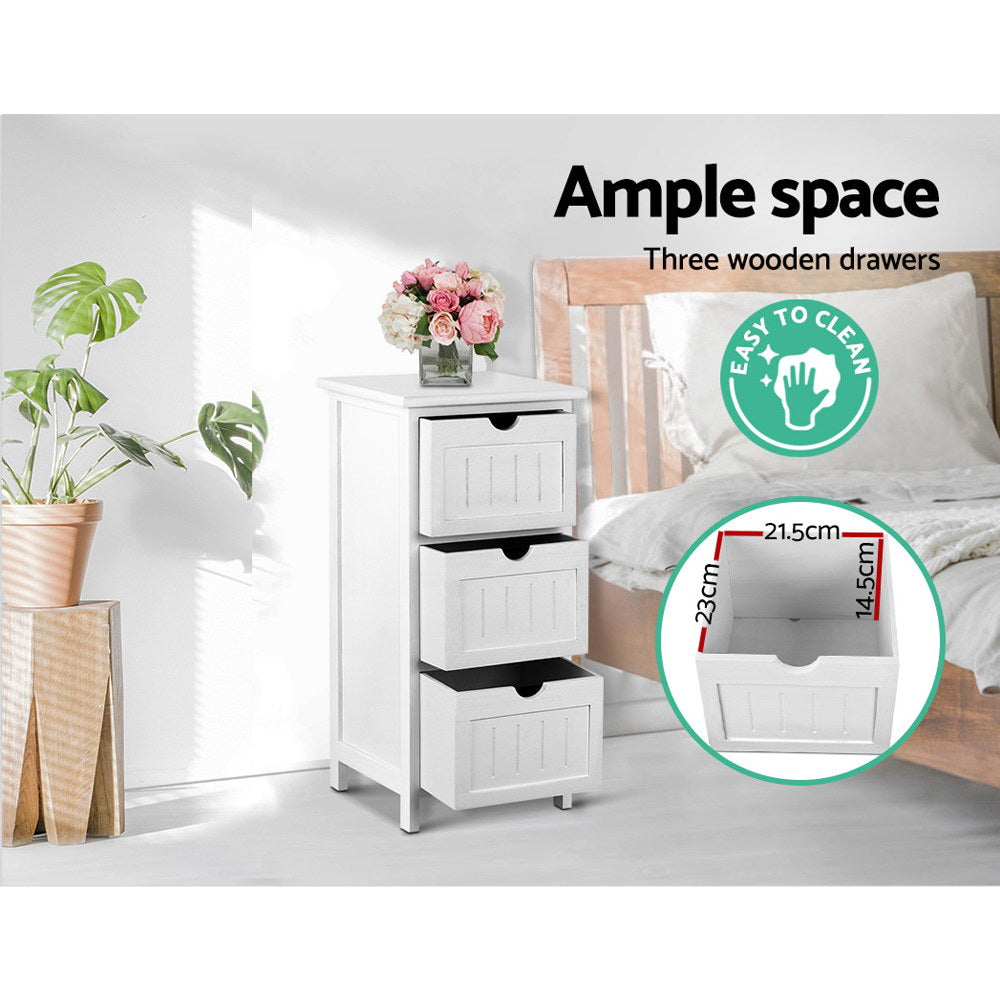 Artiss Bedside Table - White freeshipping - Awezingly