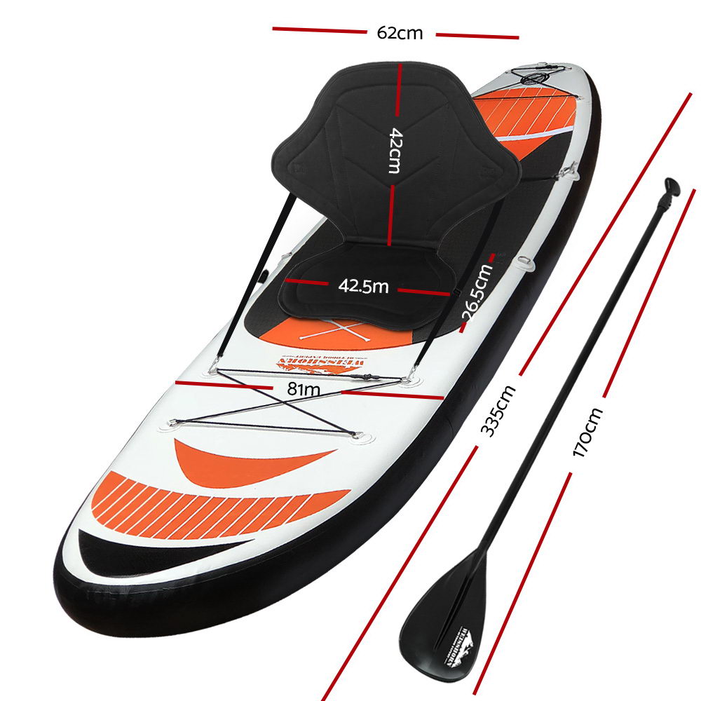 Weisshorn Stand Up Paddle Board Inflatable 11ft SUP Surfboard Paddleboard Kayak Weisshorn