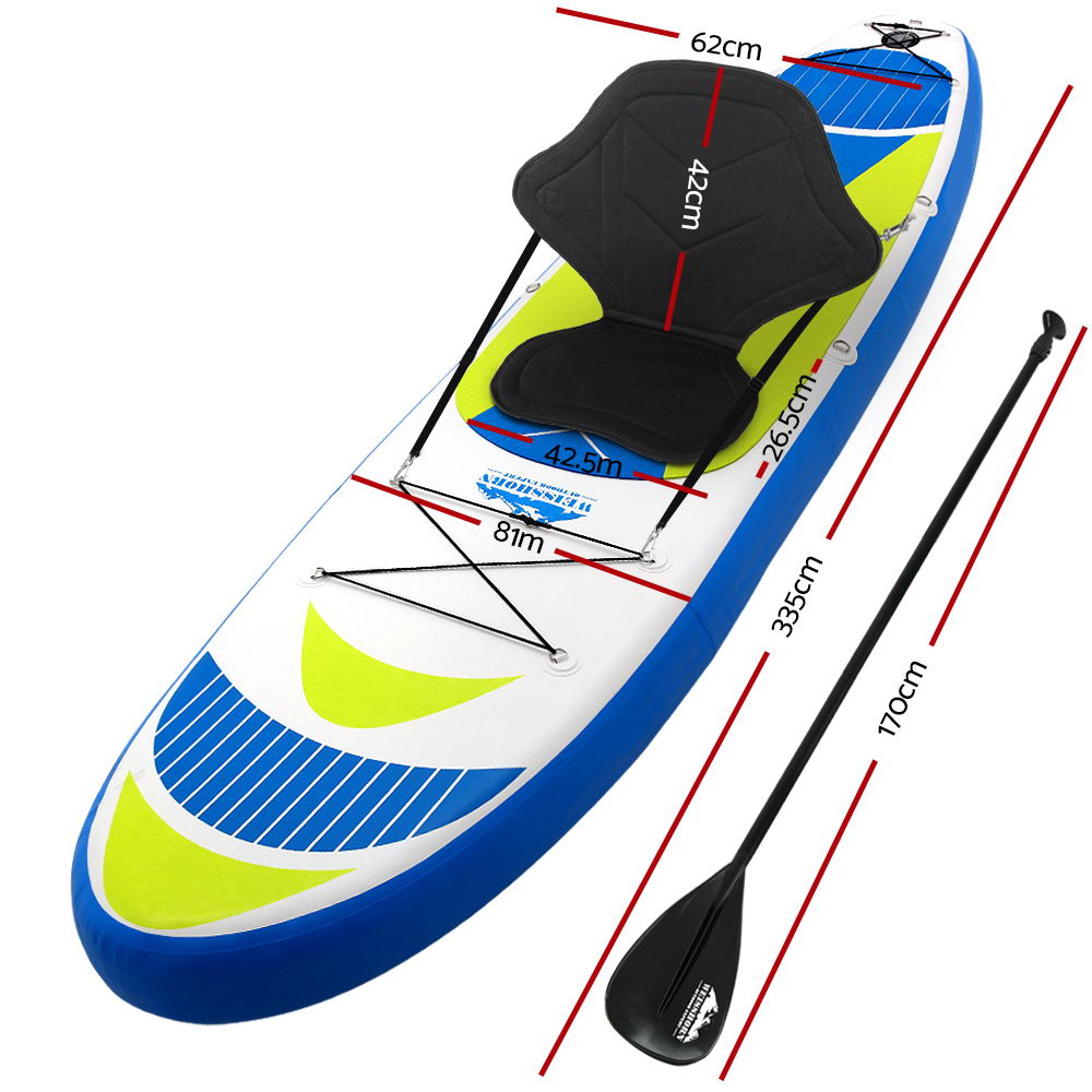 Weisshorn Stand Up Paddle Boards 11ft Inflatable SUP Surfboard Paddleboard Kayak Weisshorn