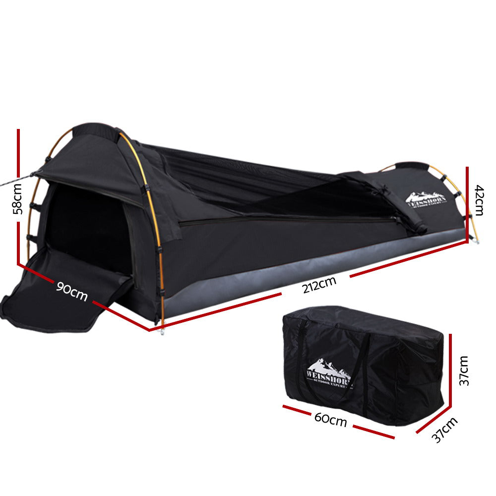 Weisshorn Camping Swags Single Biker Swag Grey Ripstop Canvas freeshipping - Awezingly