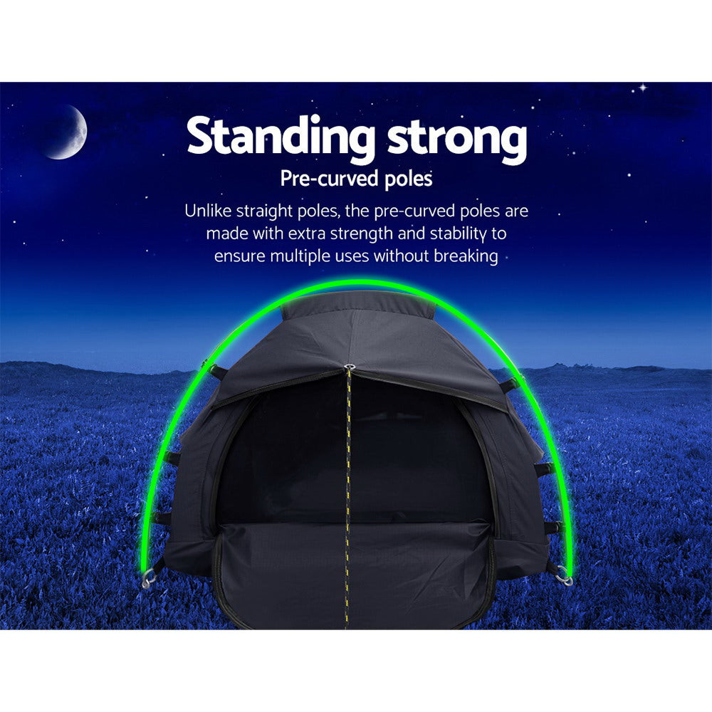 Weisshorn Camping Swags Single Biker Swag Grey Ripstop Canvas freeshipping - Awezingly