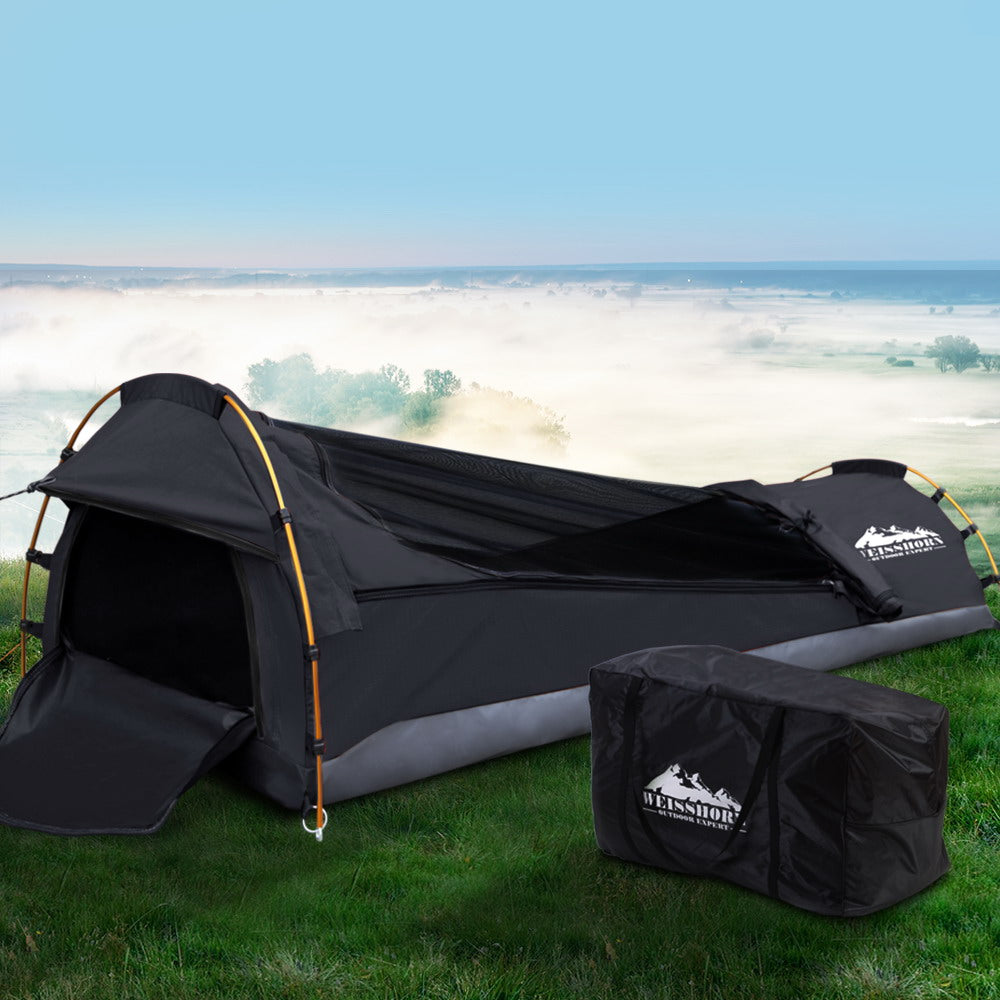 Weisshorn Camping Swags Single Biker Swag Grey Ripstop Canvas freeshipping - Awezingly