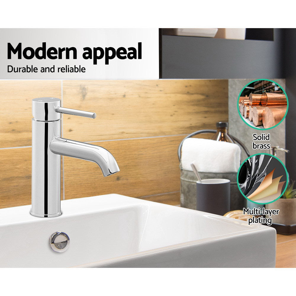 Cefito Basin Mixer Tap Faucet Silver Cefito