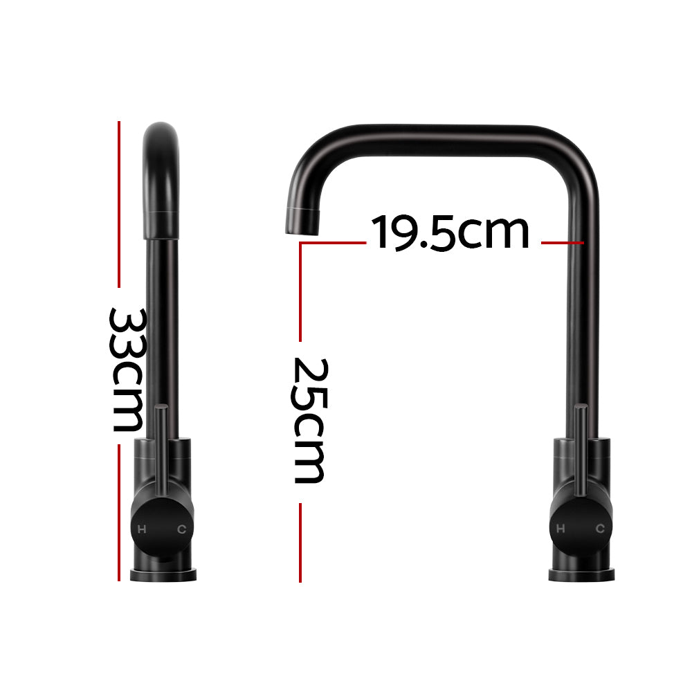 Cefito Mixer Kitchen Faucet Tap Swivel Spout WELS Black freeshipping - Awezingly