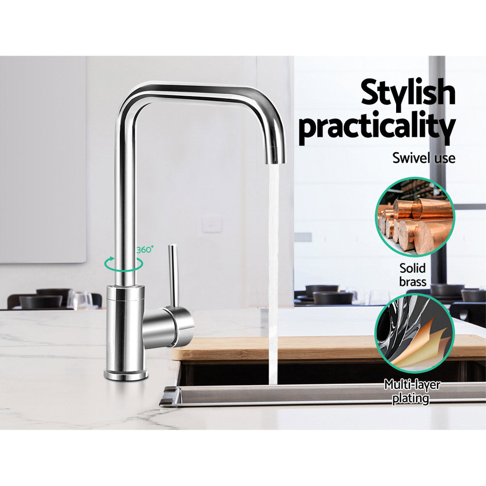Cefito Mixer Kitchen Faucet Tap Swivel Spout WELS Silver freeshipping - Awezingly