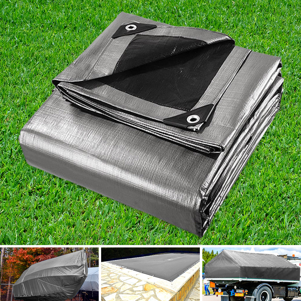 Instahut 7.3 x 9m Heavy Duty Poly Tarp Instahut