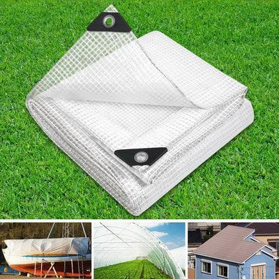 Instahut 2x3m Heavy Duty Poly Tarps Tarpaulin Camping Cover Clear