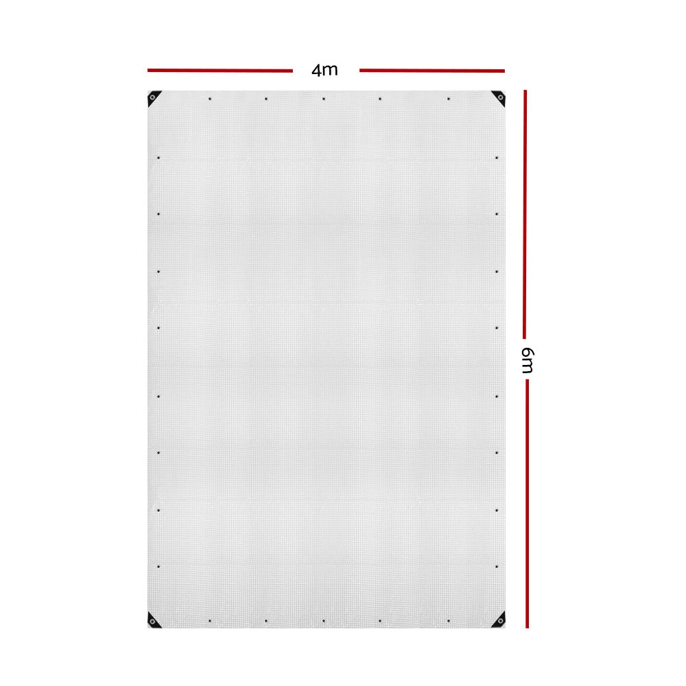 Instahut 4x6m Heavy Duty Poly Tarps Tarpaulin Camping Cover Clear freeshipping - Awezingly