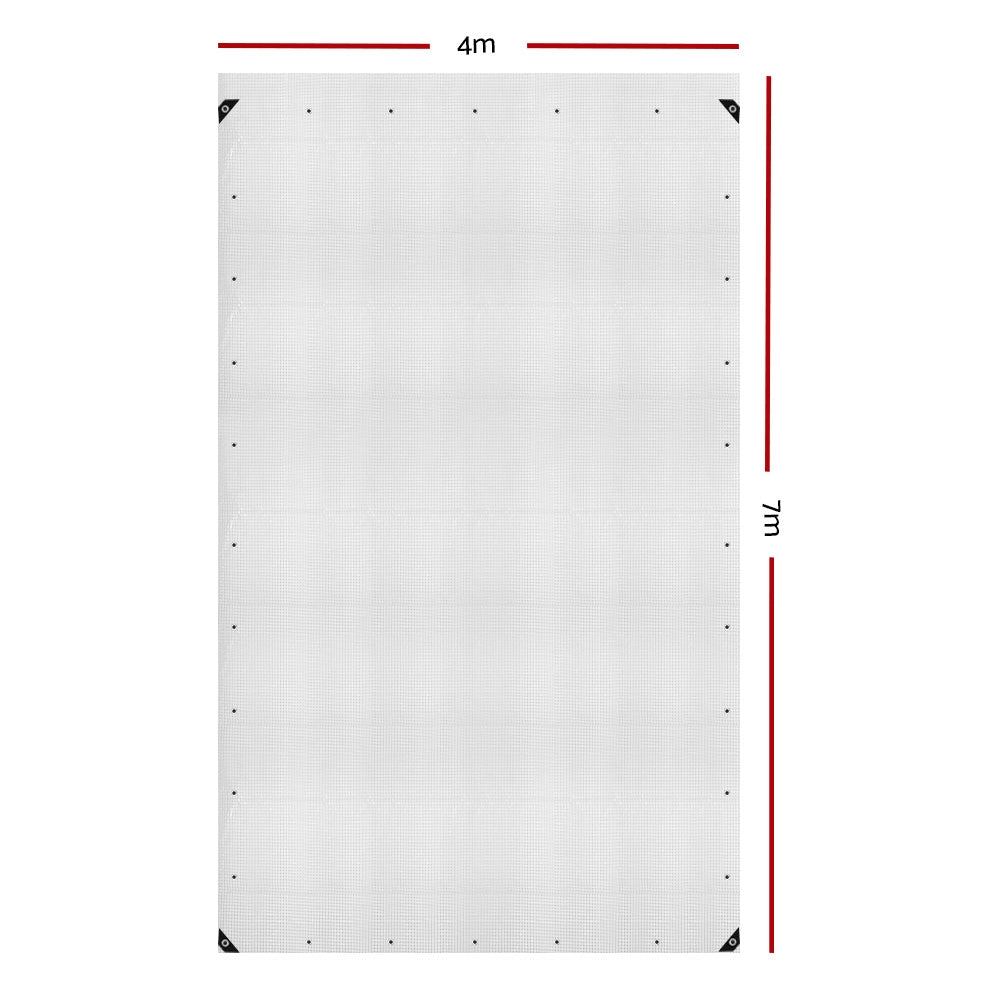 Instahut 4x7m Heavy Duty Poly Tarps Tarpaulin Camping Cover Clear freeshipping - Awezingly