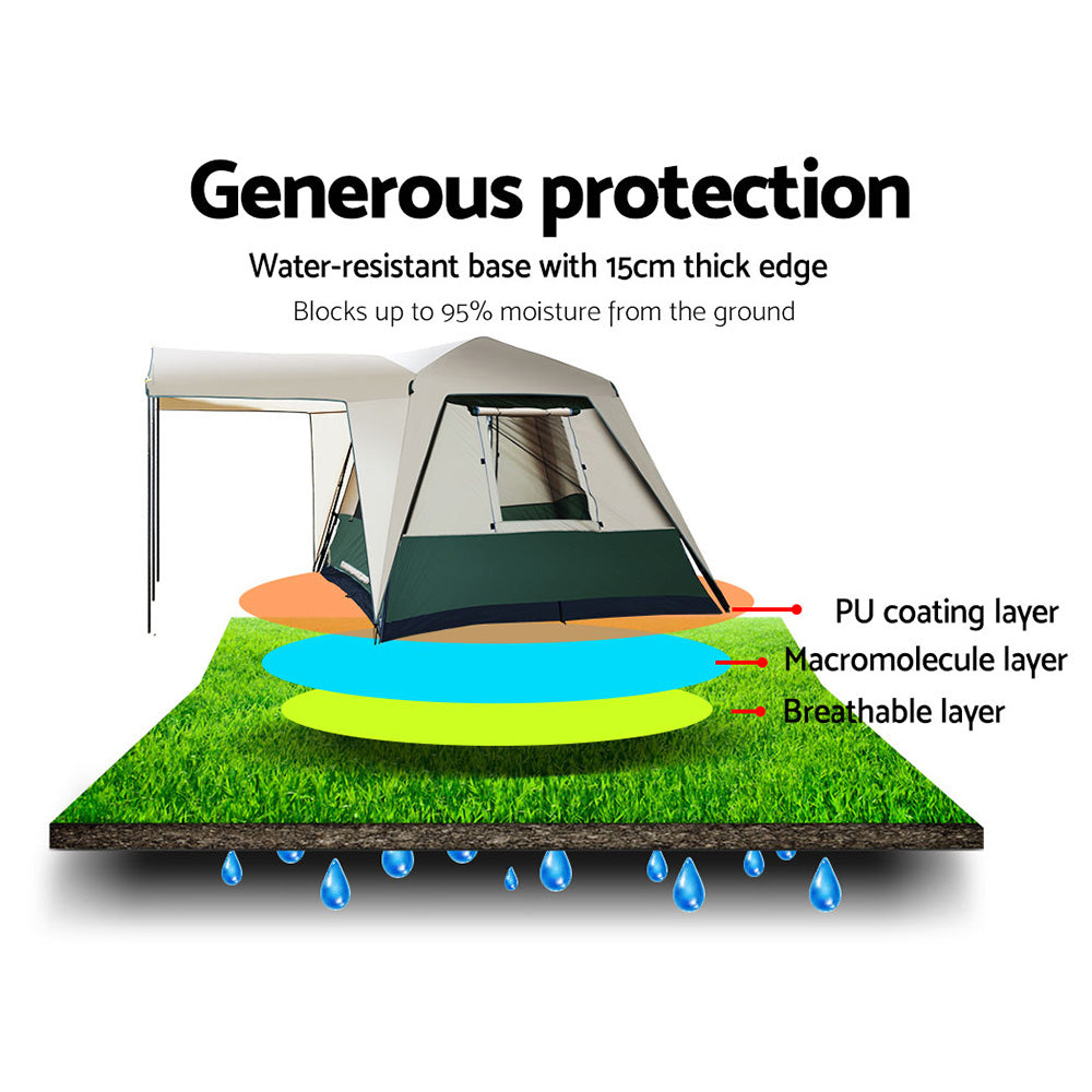 Weisshorn Instant Up Camping Tent 4 Person Pop up Tents Family Hiking Dome Camp Weisshorn