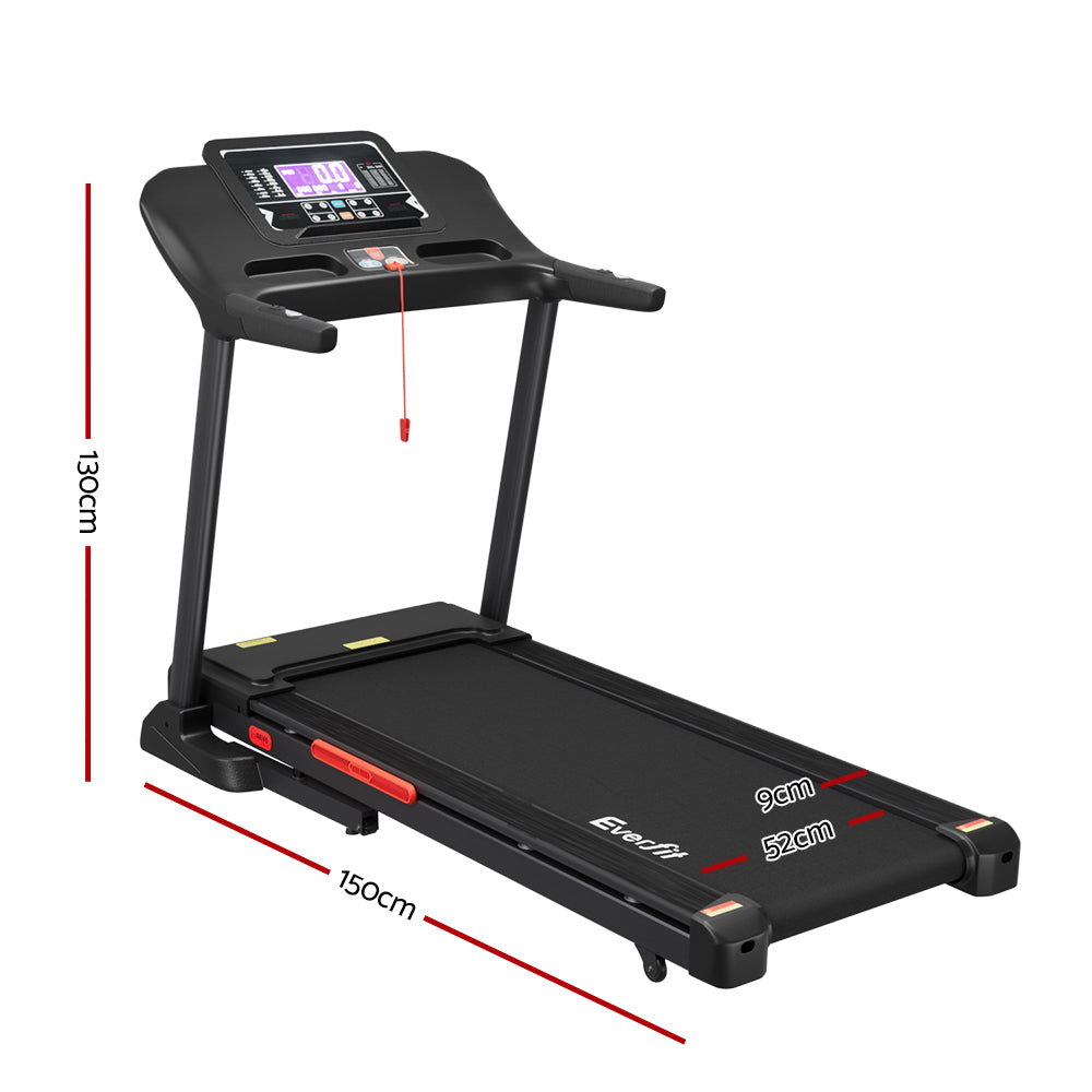 Everfit Treadmill Electric Auto Incline Home Gym Exercise Machine Fitness 52cm Everfit