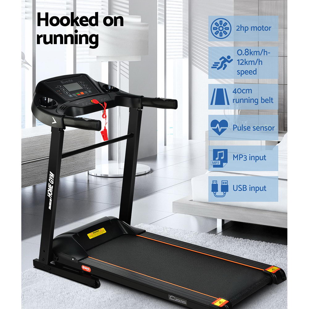 Everfit Electric Treadmill MIG41 40cm Running Home Gym Machine Fitness 12 Speed Level Foldable Design Everfit