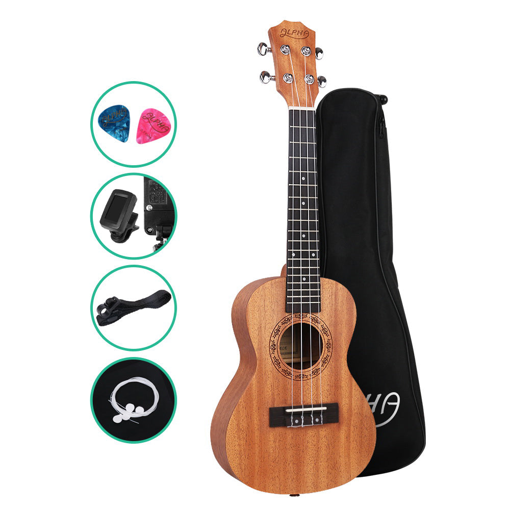 ALPHA 23 Inch Ukulele Mahogany Hawaii Guitar