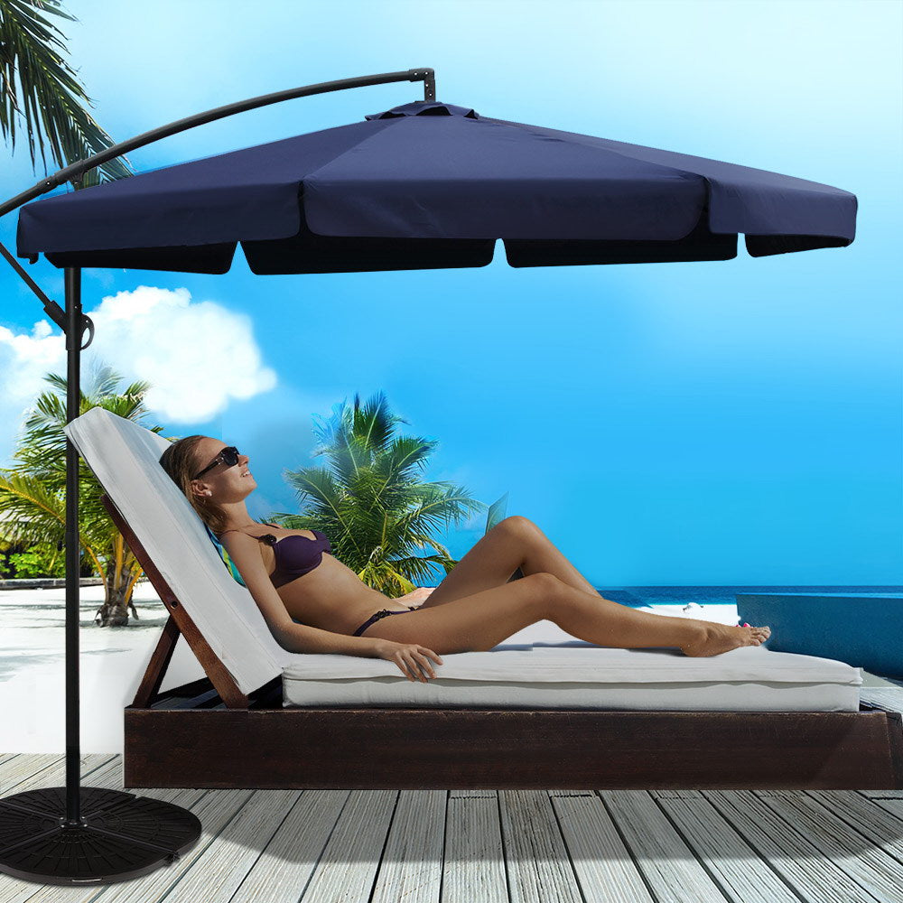 Instahut 3M Outdoor Umbrella - Navy freeshipping - Awezingly