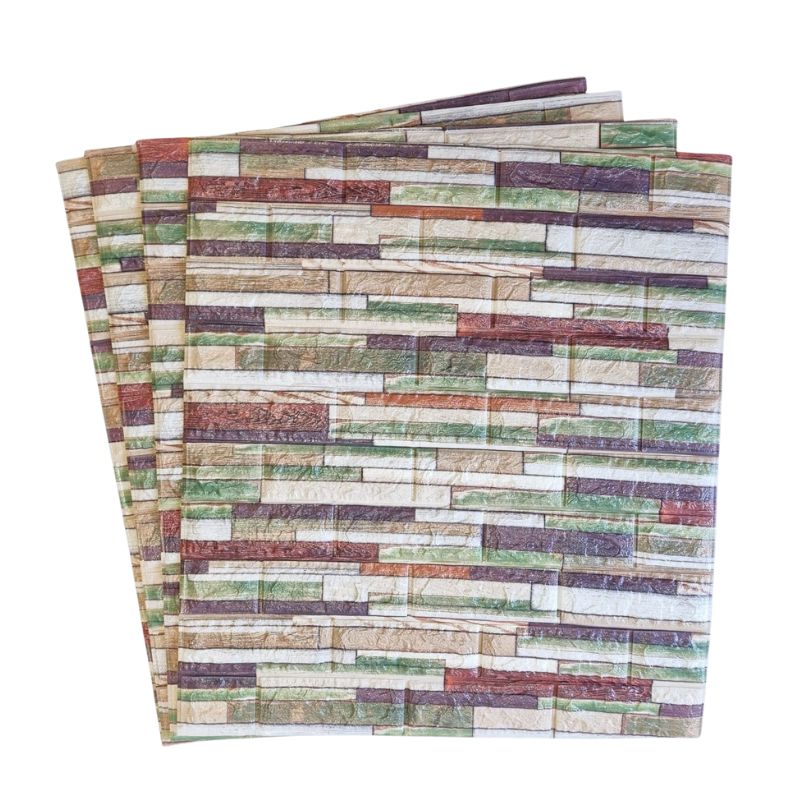 10PCS 3D Foam Patchwork Self Adhesive Home Wallpaper Panels 70 x 77cm Does not apply