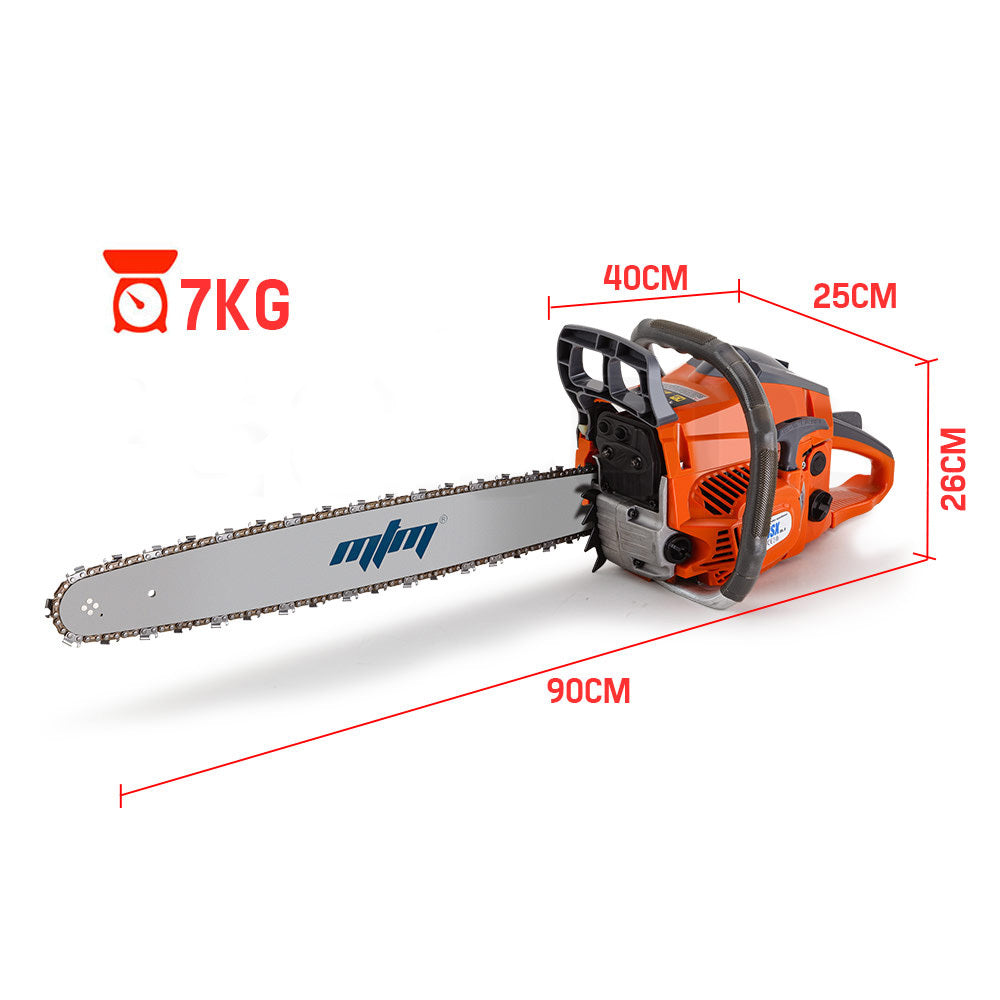 MTM Chainsaw Petrol Commercial 20 Bar E-Start Tree Pruning Chain Saw HP Does not apply