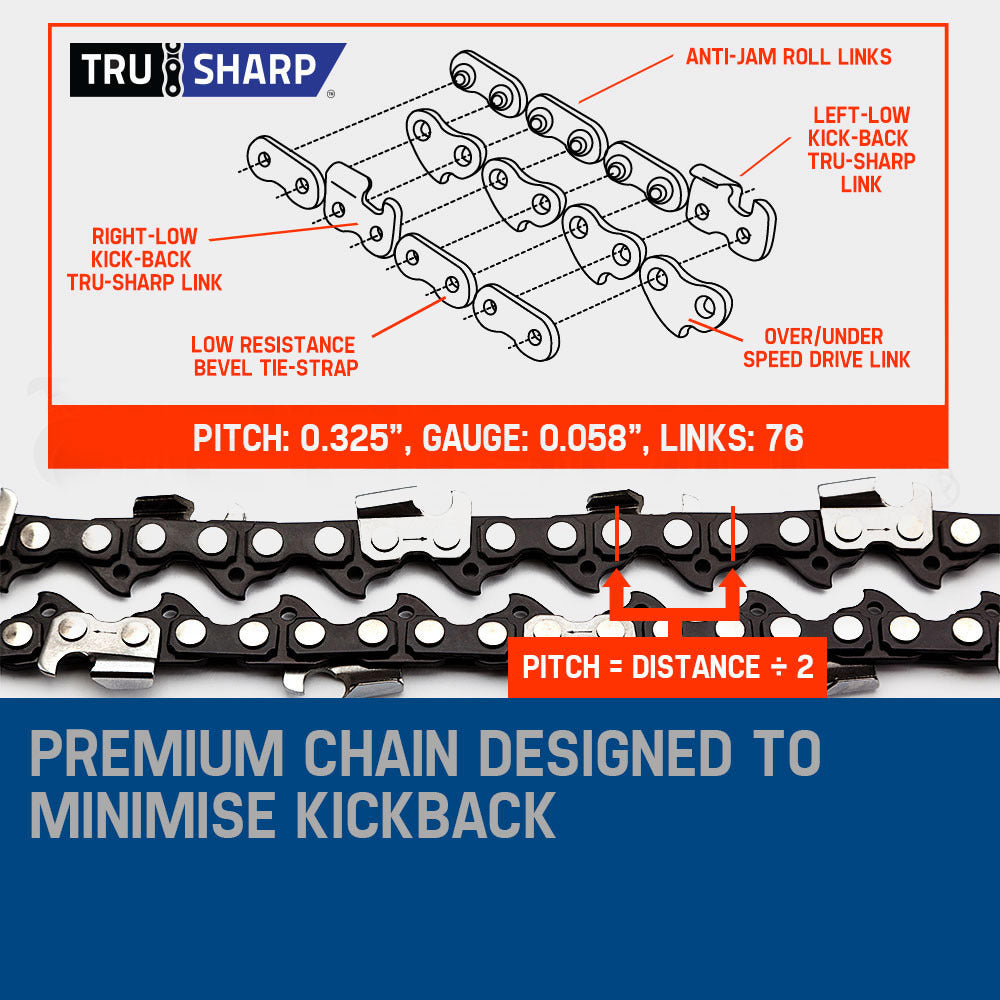 MTM Chainsaw Petrol Commercial 20 Bar E-Start Tree Pruning Chain Saw HP Does not apply