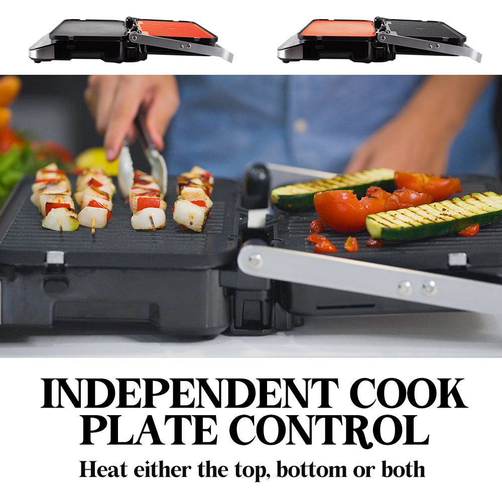 EUROCHEF EUC-CG7 Smart Multi Contact Grill Sandwich Panini Press Maker Fast Cafe Style EuroChef