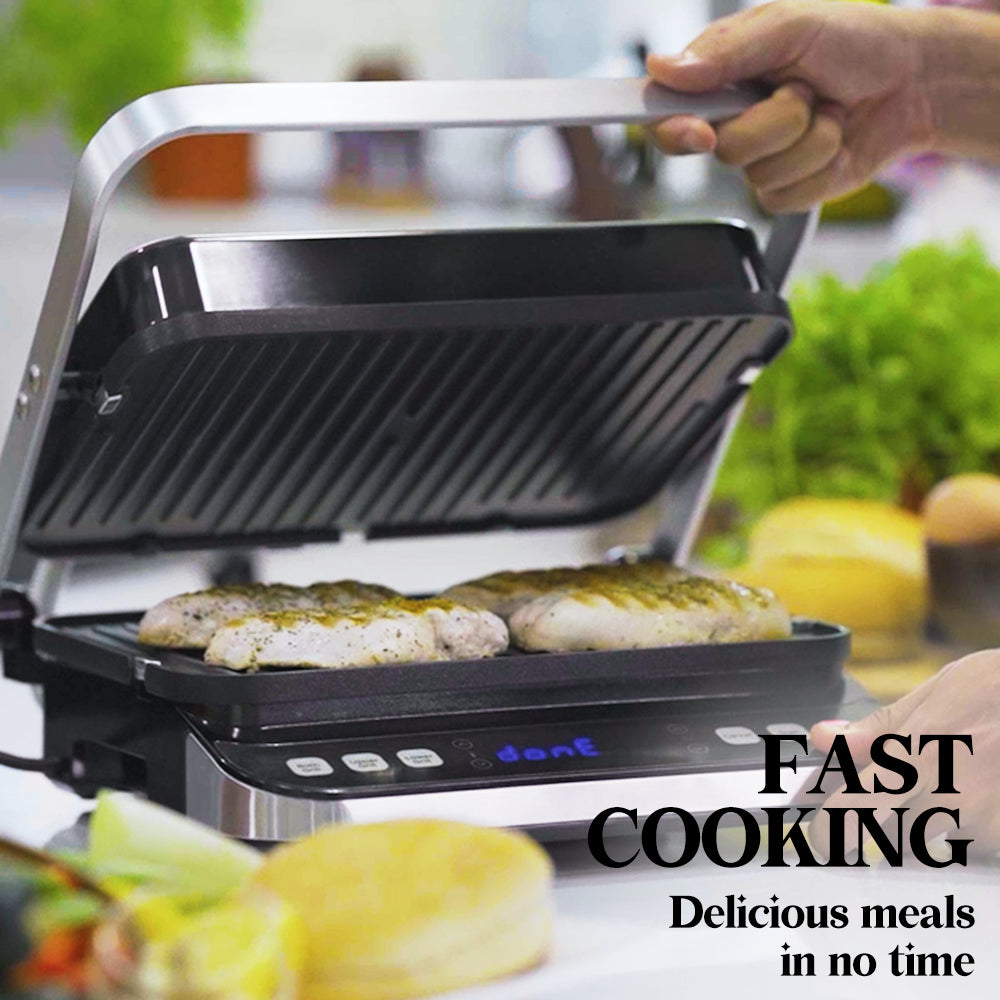 EUROCHEF EUC-CG7 Smart Multi Contact Grill Sandwich Panini Press Maker Fast Cafe Style EuroChef