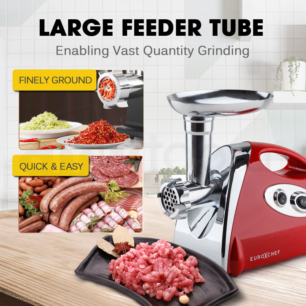 EuroChef Electric Meat Grinder Sausage Maker Filler Mincer Stuffer Kibbe EuroChef