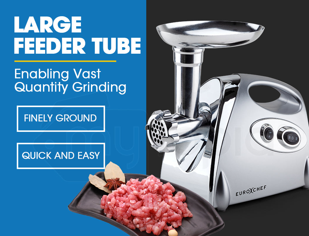 EuroChef 2800W Electric Meat Grinder Mincer Sausage Filler Kibbe Maker EuroChef