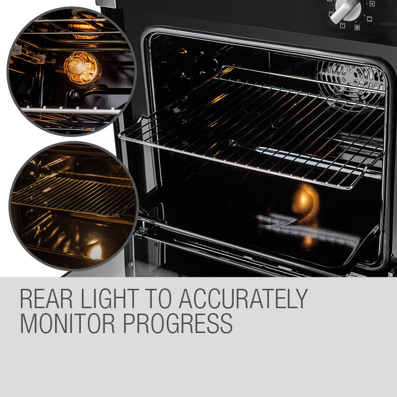 EuroChef 60cm Stainless Built-in 70L Grill 8 Function Fan Forced Electric Wall Oven EuroChef