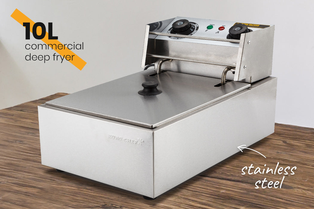 EuroChef Commercial Electric Deep Fryer Frying Basket Chip Cooker Fry Scoop EuroChef