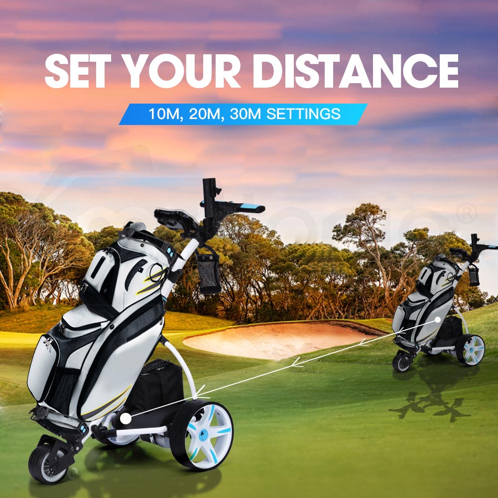 THOMSON Golf Buggy Electric Trolley Automatic Motorised Foldable Cart Powered Thomson