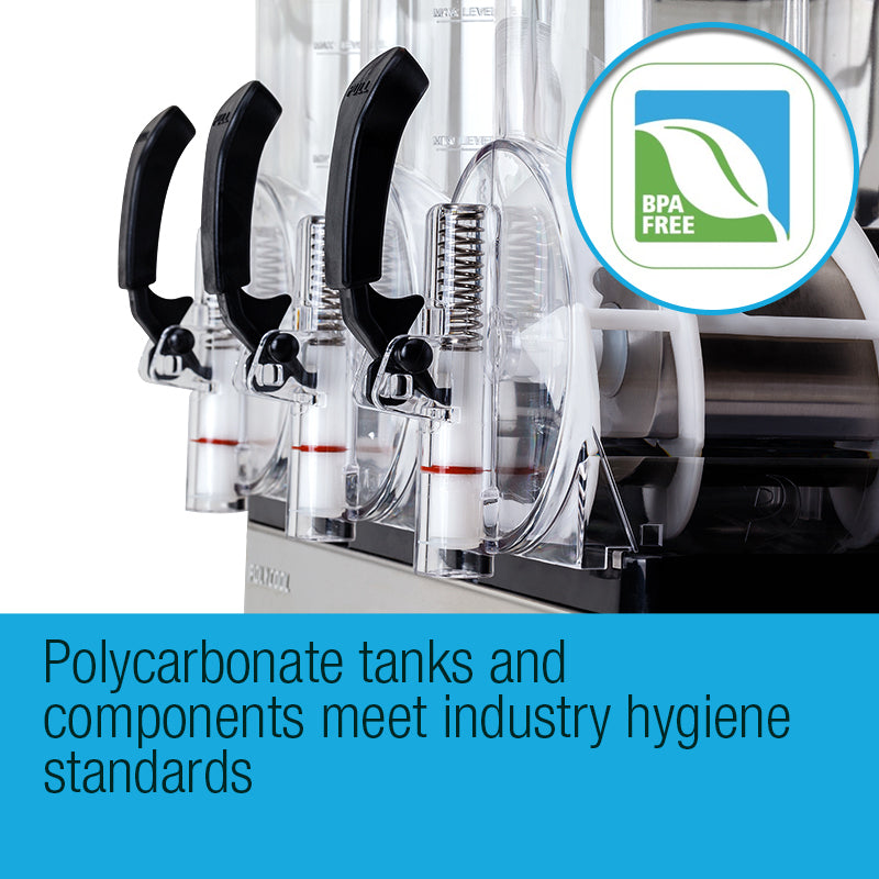 POLYCOOL 36L Slushie Machine Granita Commercial Slush Slurpee Maker Slushy Juice Polycool
