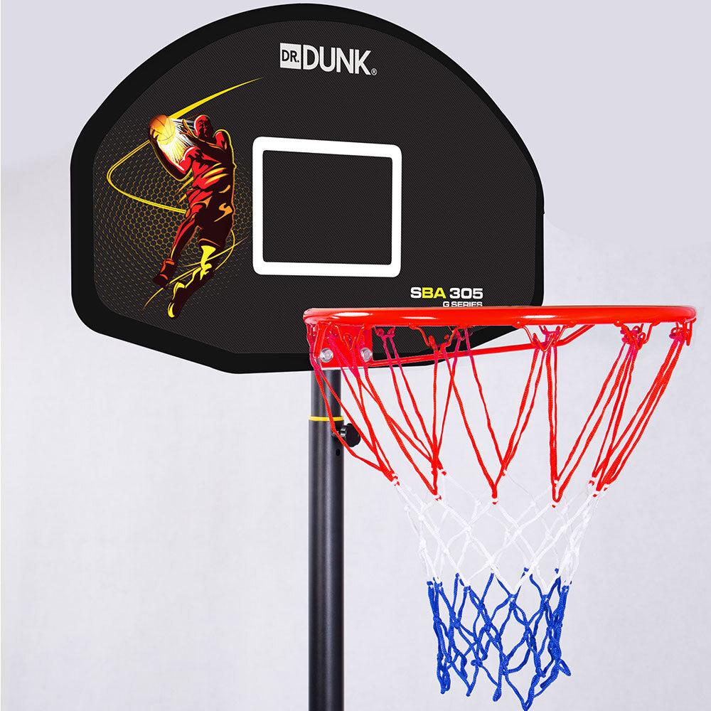 Dr.Dunk Basketball Hoop Stand System Kids Height Portable Adjustable Ring Net Dr.Dunk