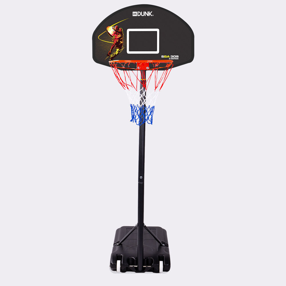Dr.Dunk Basketball Hoop Stand System Kids Height Portable Adjustable Ring Net Dr.Dunk