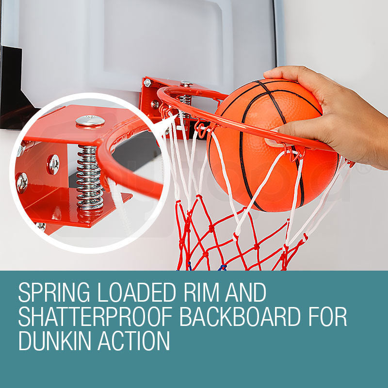 Dr.Dunk Indoor Mini Basketball Hoop Ring Backboard Kit Door Mounted Mount Kid Set Dr.Dunk