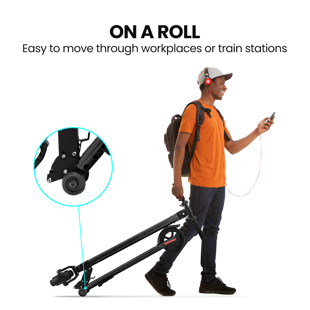 ALPHA Peak 300W 10Ah Electric Scooter, Suspension, for Adults or Teens, Black Alpha