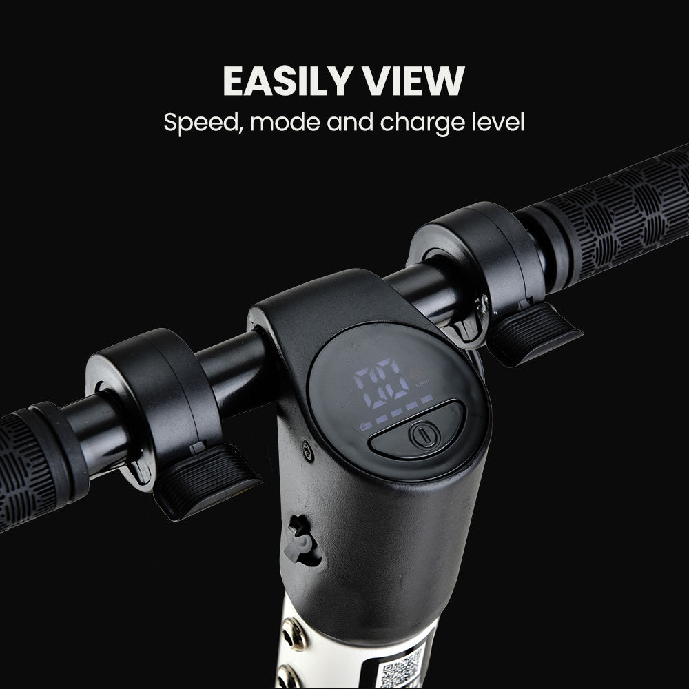 ALPHA Peak Electric Scooter 300W Power Up to 25km/h Adult Teens E-Scooter Easy Fold, White Alpha
