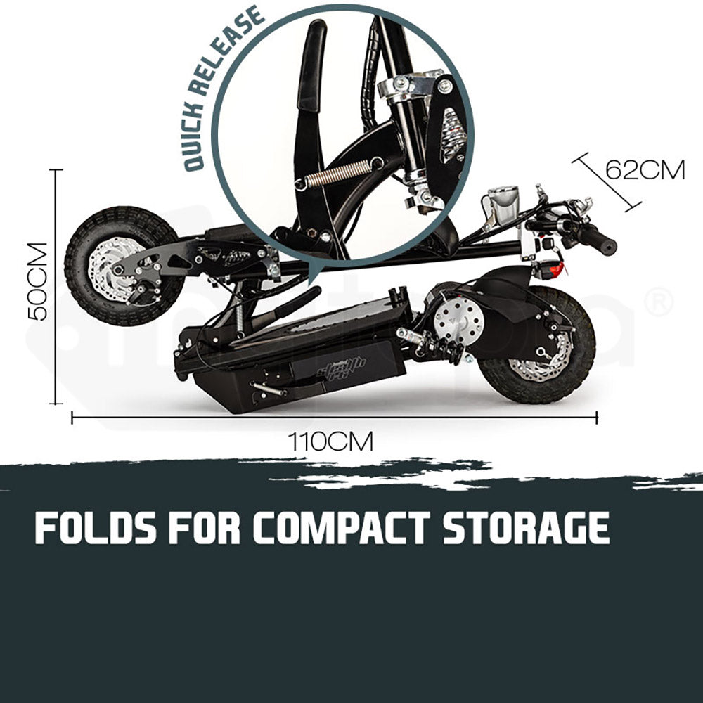 BULLET Stealth 1-6 1000W Electric Scooter 48V - Turbo w/ LED for Adult/Child Does not apply