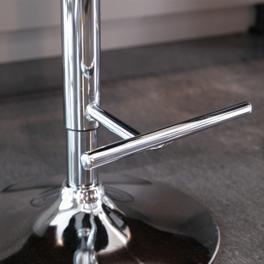 2x Height Adjustable Swivel Bar Stool Velvet Studs Barstool with Footrest and Chromed Base- Black Artiss