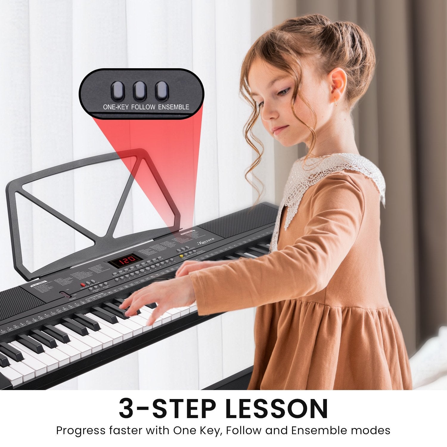 Karrera 61-Key Electronic Piano Keyboard 75cm with Stand - Black Karrera
