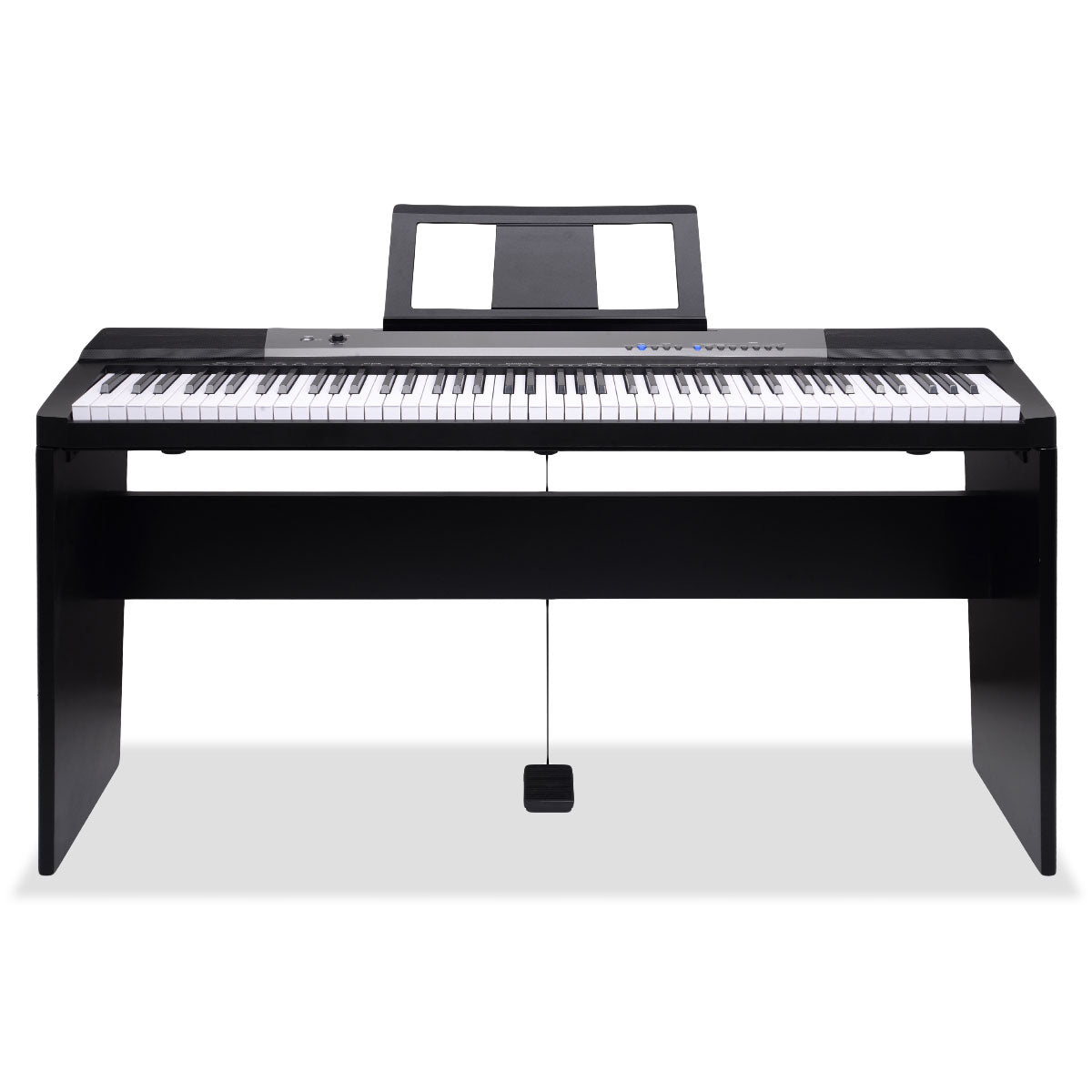 Karrera 88 Keys Electronic Keyboard Piano with Stand Black Karrera