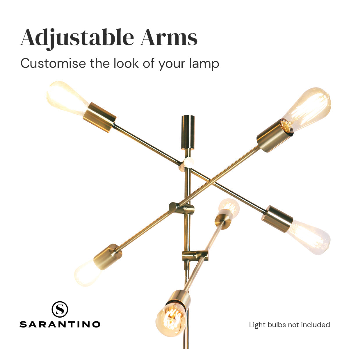 Sarantino 6-Light Metal Sputnik Floor Lamp Sarantino