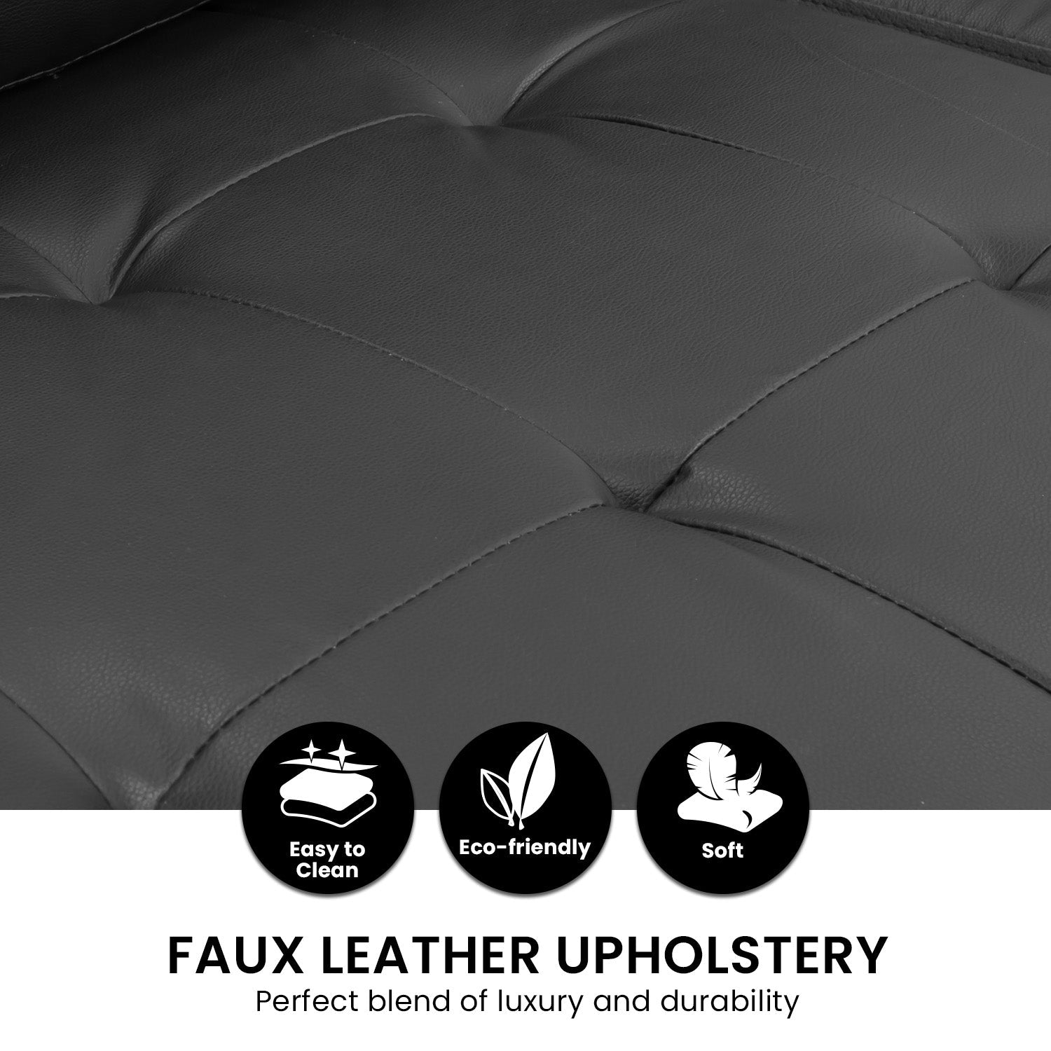 Sarantino Corner Sofa Linen Lounge Couch L-shaped Modular Furniture Home Chaise Grey Sarantino