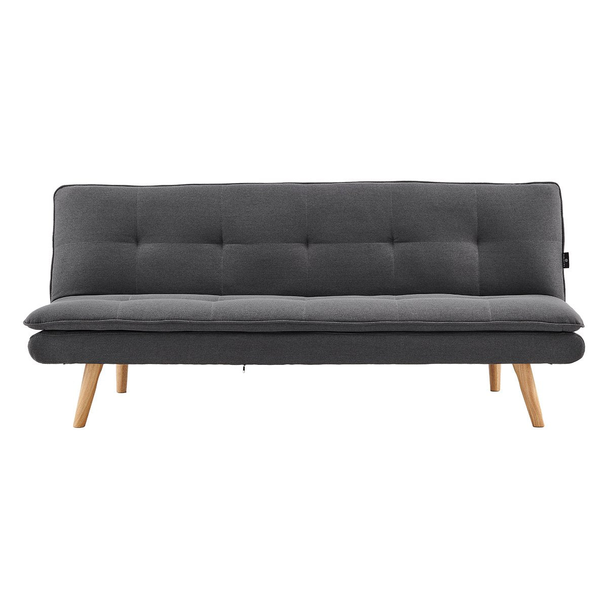 Sarantino 3 Seater Linen Sofa Bed Couch Lounge Futon - Dark Grey Sarantino