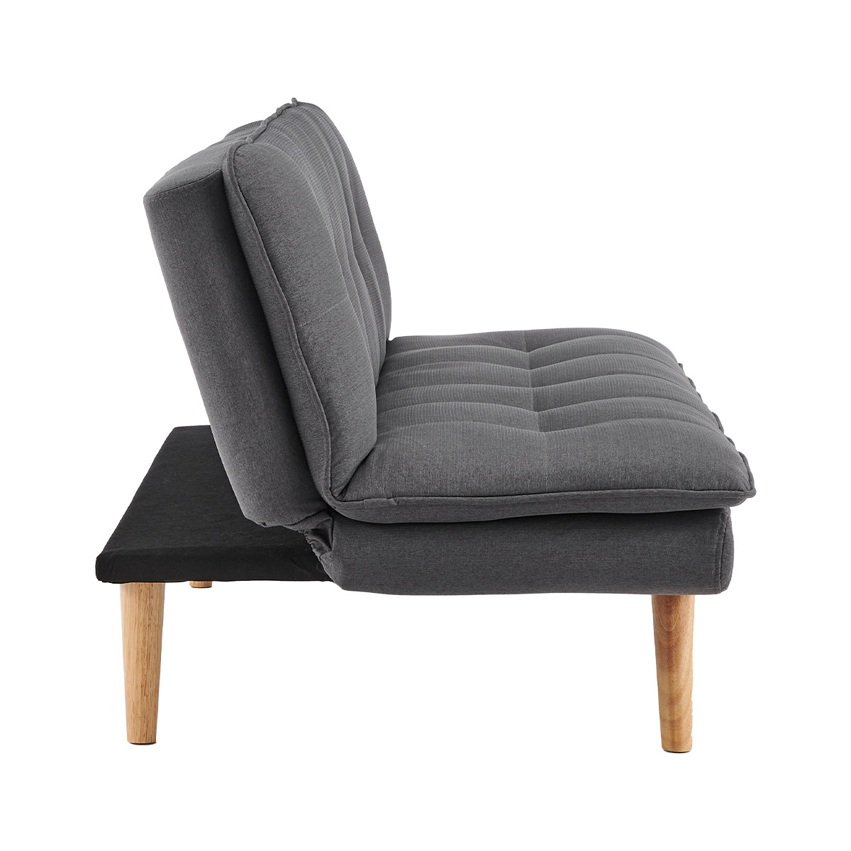 Sarantino 3 Seater Linen Sofa Bed Couch Lounge Futon - Dark Grey Sarantino